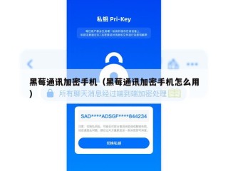 黑莓通讯加密手机（黑莓通讯加密手机怎么用）
