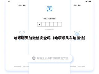哈啰聊天加微信安全吗（哈啰顺风车加微信）