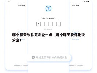 哪个聊天软件更安全一点（哪个聊天软件比较安全）