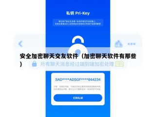 安全加密聊天交友软件（加密聊天软件有那些）