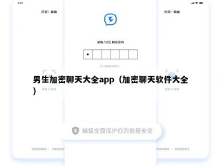 男生加密聊天大全app（加密聊天软件大全）