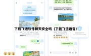 下载飞语软件聊天安全吗（下载飞信语音）