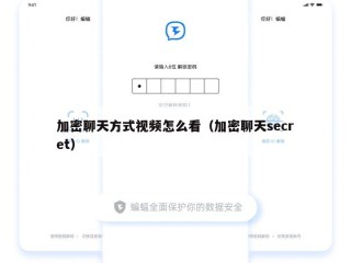 加密聊天方式视频怎么看（加密聊天secret）