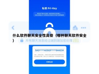 什么软件聊天安全性高些（哪种聊天软件安全）