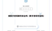 用数字密码聊天安全吗（数字密码可信吗）