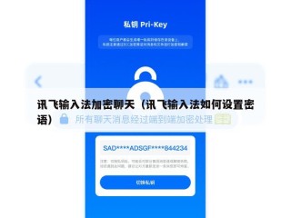 讯飞输入法加密聊天（讯飞输入法如何设置密语）