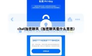 chat加密聊天（加密聊天是什么意思）