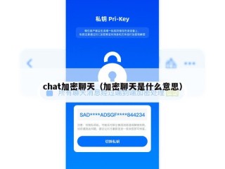 chat加密聊天（加密聊天是什么意思）