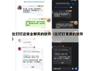 比钉钉还安全聊天的软件（比钉钉更狠的软件）