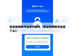 微信视频聊天加密传输吗（微信视频聊天加密了么）