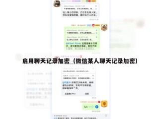 启用聊天记录加密（微信某人聊天记录加密）