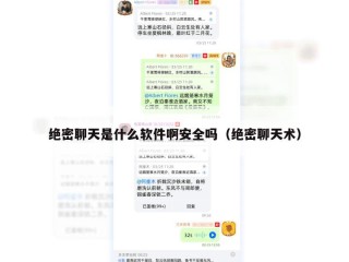 绝密聊天是什么软件啊安全吗（绝密聊天术）
