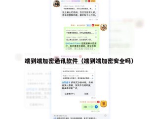 端到端加密通讯软件（端到端加密安全吗）