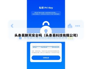 头条易聊天安全吗（头条易科技有限公司）