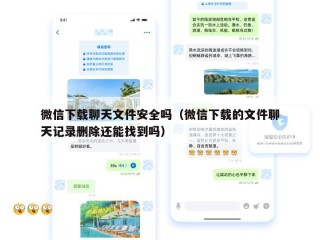 微信下载聊天文件安全吗（微信下载的文件聊天记录删除还能找到吗）