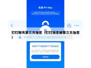 钉钉聊天第三方加密（钉钉消息被第三方加密）