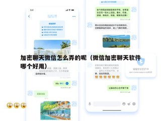 加密聊天微信怎么弄的呢（微信加密聊天软件哪个好用）