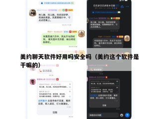 美约聊天软件好用吗安全吗（美约这个软件是干嘛的）