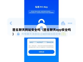 匿名聊天网站安全吗（匿名聊天app安全吗）