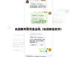白鸽聊天软件安全吗（白鸽微信软件）
