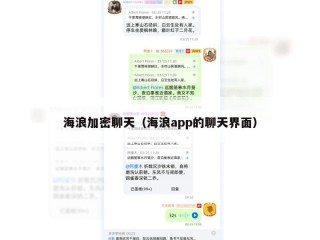 海浪加密聊天（海浪app的聊天界面）