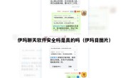 伊玛聊天软件安全吗是真的吗（伊玛目图片）
