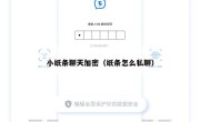 小纸条聊天加密（纸条怎么私聊）