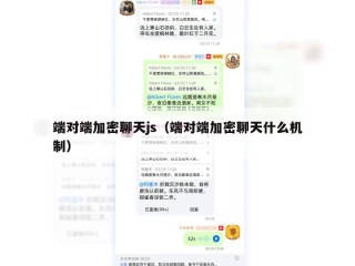 端对端加密聊天js（端对端加密聊天什么机制）