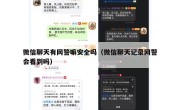 微信聊天有网警嘛安全吗（微信聊天记录网警会看到吗）