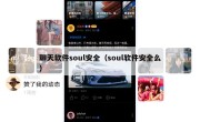 聊天软件soul安全（soul软件安全么）