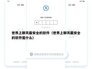世界上聊天最安全的软件（世界上聊天最安全的软件是什么）