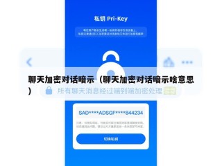 聊天加密对话暗示（聊天加密对话暗示啥意思）