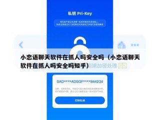 小恋语聊天软件在抓人吗安全吗（小恋语聊天软件在抓人吗安全吗知乎）