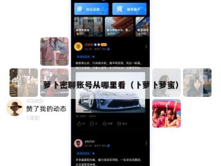 萝卜密聊账号从哪里看（卜萝卜萝蜜）