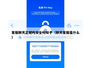 客服聊天正规吗安全吗知乎（聊天客服是什么）