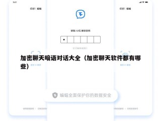 加密聊天暗语对话大全（加密聊天软件都有哪些）