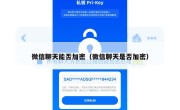 微信聊天能否加密（微信聊天是否加密）