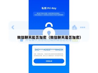 微信聊天能否加密（微信聊天是否加密）