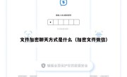 文件加密聊天方式是什么（加密文件微信）