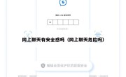 网上聊天有安全感吗（网上聊天危险吗）