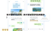 支付宝聊天加密码（支付宝加密密码在哪里改）
