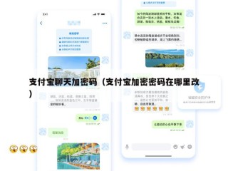 支付宝聊天加密码（支付宝加密密码在哪里改）