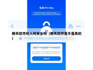 聊天软件坑人吗安全吗（聊天软件是不是真的）