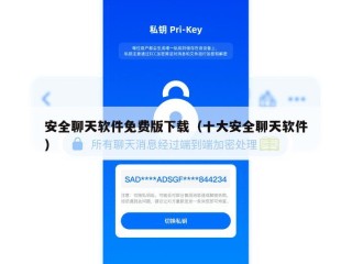 安全聊天软件免费版下载（十大安全聊天软件）