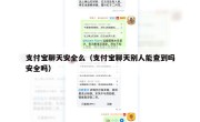 支付宝聊天安全么（支付宝聊天别人能查到吗安全吗）