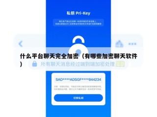 什么平台聊天完全加密（有哪些加密聊天软件）