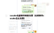 cucake无痕聊天哪里交费（无痕聊天cucake怎么交费）