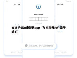 安卓手机加密聊天app（加密聊天软件是干嘛的）