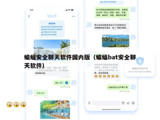 蝙蝠安全聊天软件国内版（蝙蝠bat安全聊天软件）