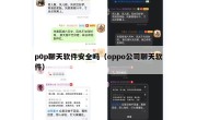 p0p聊天软件安全吗（oppo公司聊天软件）